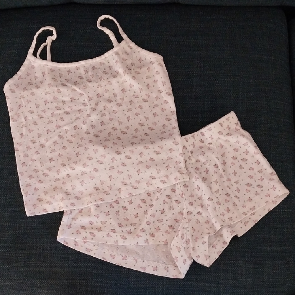 Katie J NYC Pink Floral Pajama Set